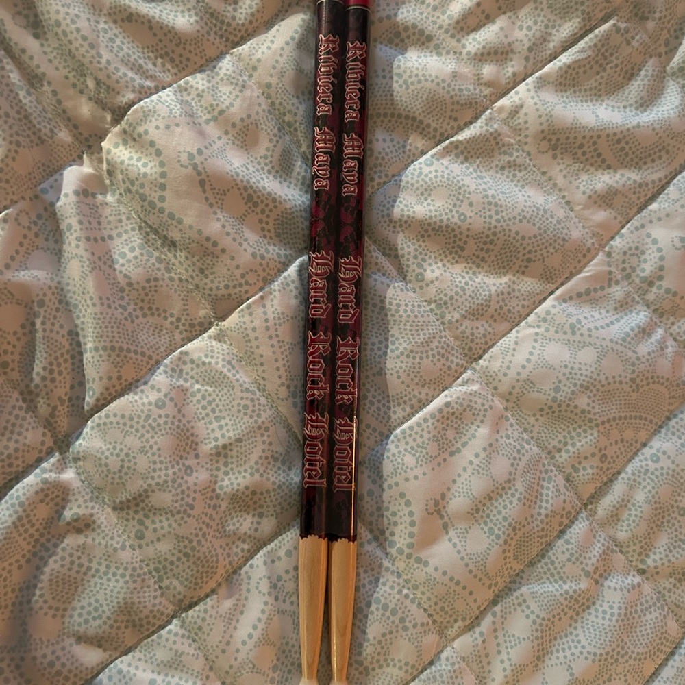 Hard Rock Cafe Black and Red Geometric Chopsticks